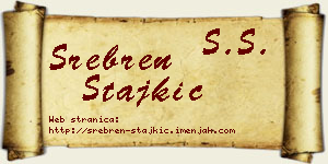 Srebren Stajkić vizit kartica